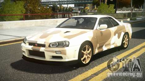 Nissan Skyline R34 UnE V-Spec S1 для GTA 4