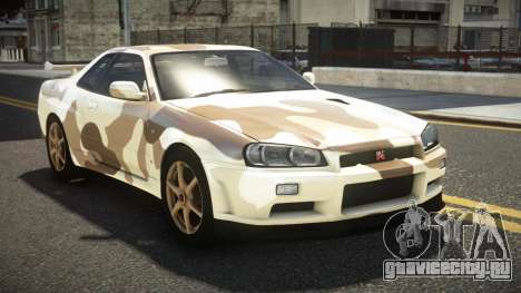 Nissan Skyline R34 UnE V-Spec S1 для GTA 4