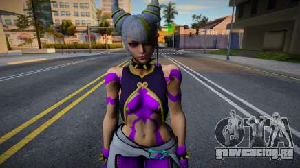 SKIN DE Juri con traje blanco y lila de Street F для GTA San Andreas