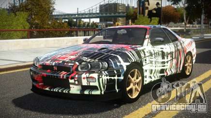 Nissan Skyline R34 UnE V-Spec S12 для GTA 4