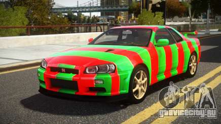 Nissan Skyline R34 UnE V-Spec S11 для GTA 4