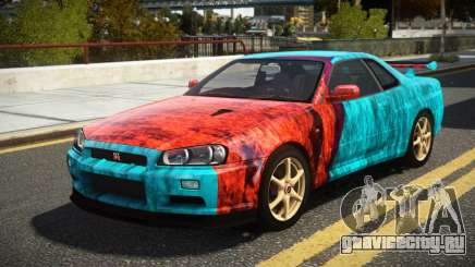 Nissan Skyline R34 UnE V-Spec S2 для GTA 4