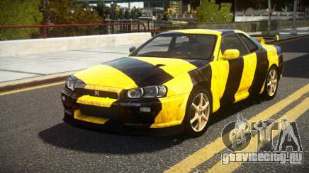 Nissan Skyline R34 UnE V-Spec S6 для GTA 4