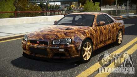 Nissan Skyline R34 UnE V-Spec S3 для GTA 4