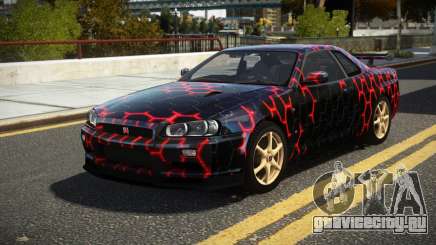 Nissan Skyline R34 UnE V-Spec S5 для GTA 4