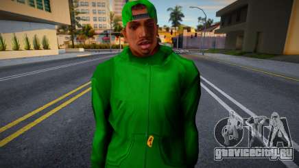 CJ HD Aleatorio En Ropas Verdes для GTA San Andreas
