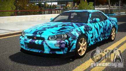 Nissan Skyline R34 UnE V-Spec S9 для GTA 4