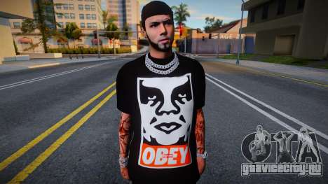 Anuel AA T-Shirt Obey для GTA San Andreas