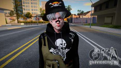Skin Fivem Mugiwara Skull Vest для GTA San Andreas
