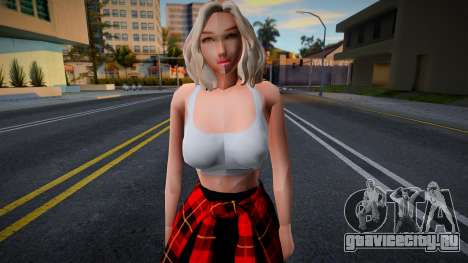 Симпатичная блондинка в повседневном наряде для GTA San Andreas