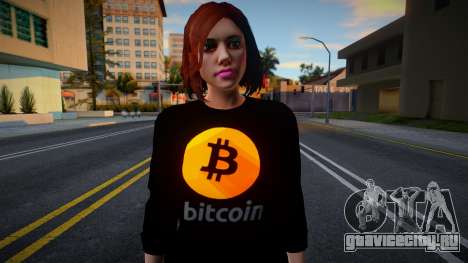 Крипто-девушка (Лого Биткоина) для GTA San Andreas