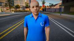 Мужик в голубой футболке для GTA San Andreas