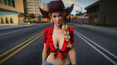 Sarah Brayan Vegas Cow Girl Red Outfit для GTA San Andreas