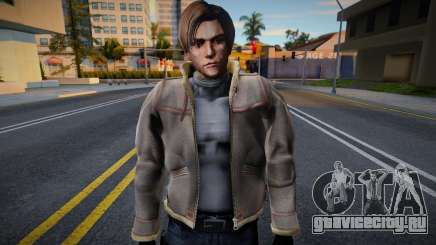 Leon HD S. Kennedy con chaqueta HD Resident Evil для GTA San Andreas