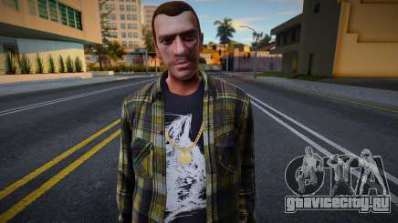 Niko Bellic Casual V1 Flannel W Undershirt v1 для GTA San Andreas