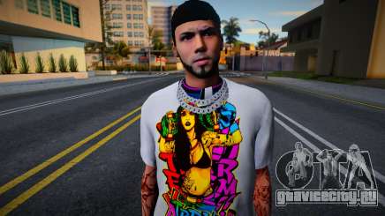 Anuel AA White T-Shirt для GTA San Andreas