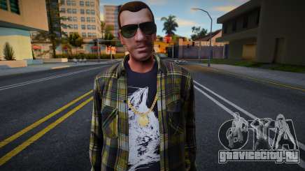 Niko Bellic Casual V1 Flannel W Undershirt v2 для GTA San Andreas