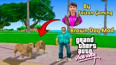 Animated Brown Dog Mod By Faizan Gaming для GTA Vice City