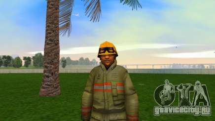 Fireman Upscaled Ped для GTA Vice City