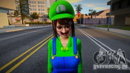 DOAXVV Tsukushi - Super Luigi Outfit v1 для GTA San Andreas