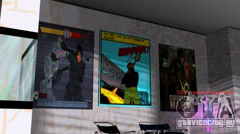 Плакат с Робокопом в отеле для GTA Vice City