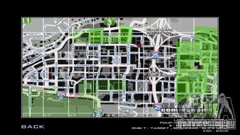 Карта с названиями улиц и квадратами для GTA San Andreas