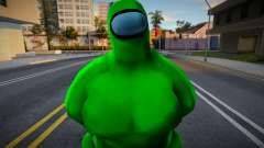 Among Us Imposter Musculosos Green для GTA San Andreas