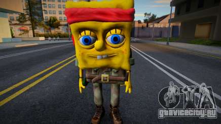 Bob Esponja tipo Rambo militar для GTA San Andreas