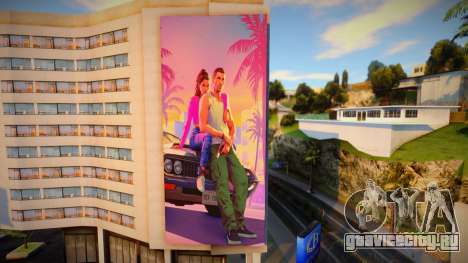 Рекламный баннер GTA 6 на здании для GTA San Andreas