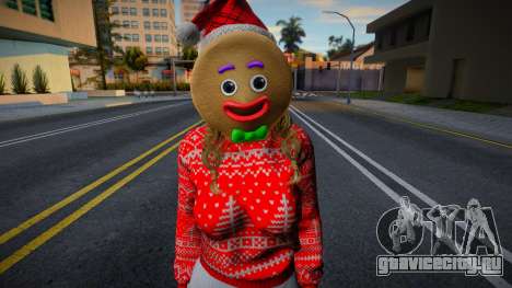 Monica - Christmas Sweater Knitted Leggings v2 для GTA San Andreas