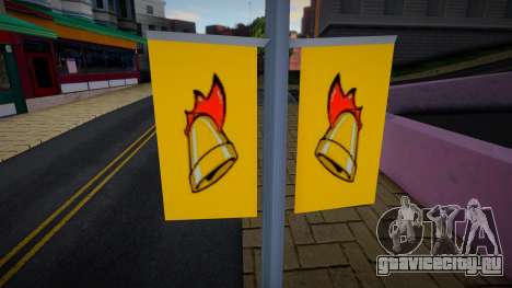 Replace Gayflag with Cluckin Bell in queens для GTA San Andreas