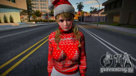 Monica - Christmas Sweater Knitted Leggings v1 для GTA San Andreas