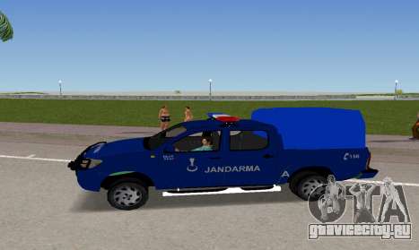 Toyota Hilux Police Car In Blue Color для GTA Vice City