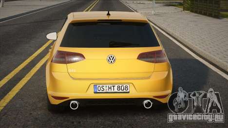 Volkswagen Golf VII 2012 Yellow для GTA San Andreas