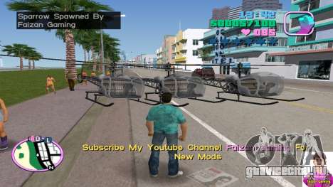 Spawn Sparrow Helicopter для GTA Vice City
