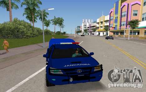 Toyota Hilux Police Car In Blue Color для GTA Vice City