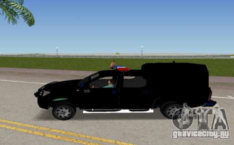 Toyota Hilux Police Car in Black Color для GTA Vice City