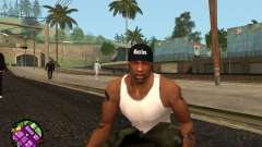 Черная кепка Ganton для GTA San Andreas