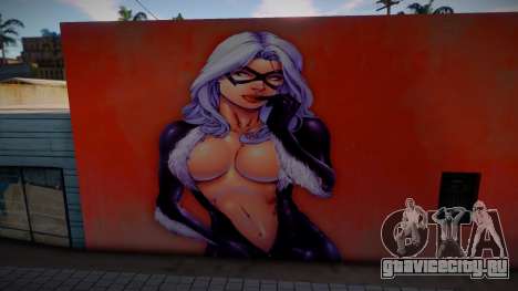 Mural De Black Cat Wall для GTA San Andreas