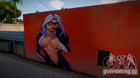 Mural De Black Cat Wall для GTA San Andreas