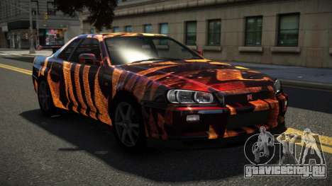 Nissan Skyline R34 GT-R RX-I S9 для GTA 4