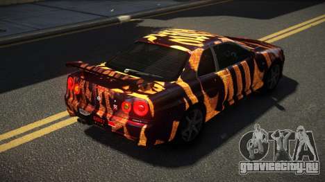 Nissan Skyline R34 GT-R RX-I S9 для GTA 4