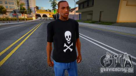 Shirt Skull White для GTA San Andreas