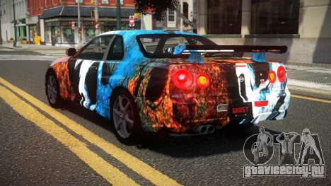 Nissan Skyline R34 GT-R RX-I S7 для GTA 4