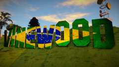 Vinewood Sign Brazilian Flag для GTA San Andreas