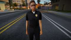 New Girl Cop with facial animation v1 для GTA San Andreas