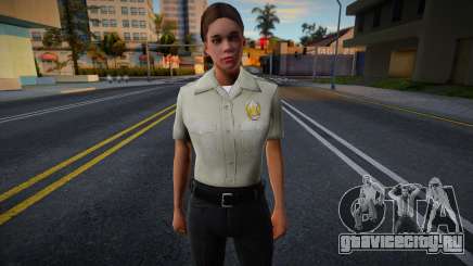 New Girl Cop with facial animation для GTA San Andreas