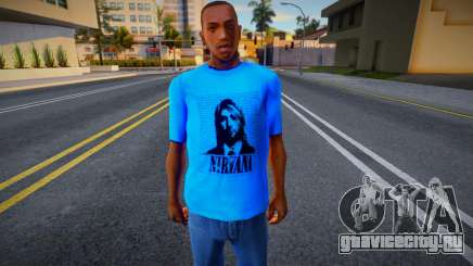 Nirvana T-Shirt Blue для GTA San Andreas