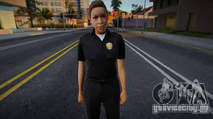 New Girl Cop with facial animation v1 для GTA San Andreas