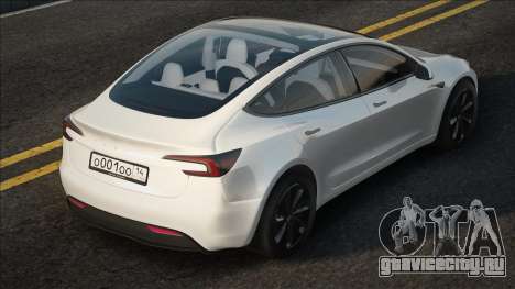 Tesla Model 3 [White] для GTA San Andreas